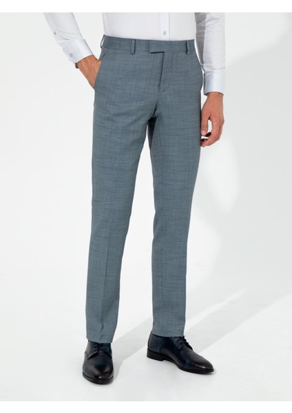 Erkek Açık Lacivert Slim Fit Kumaş Pantolon 50255280-VR059