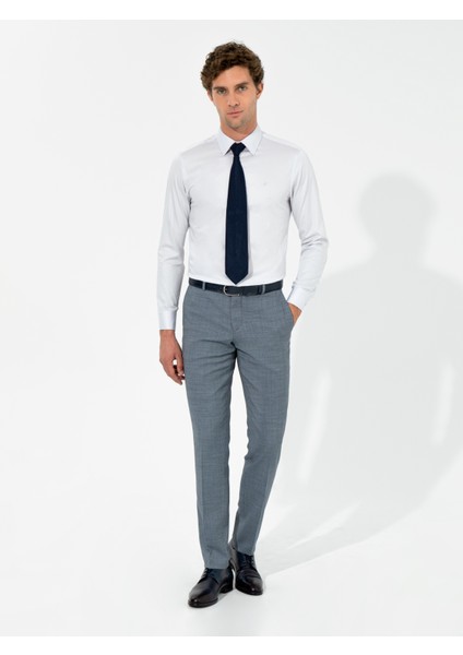 Erkek Açık Lacivert Slim Fit Kumaş Pantolon 50255280-VR059