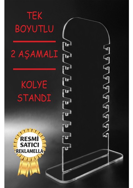 Dekoratif Şık Kolye Standı Takı Aksesuar Organizeri Pleksi Standı