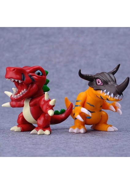 6 Digimon Model Bebek Agu Tyrannosaurus Mekanik Mavi Ejderha Canavar V-Mon Anime Modeli (Yurt Dışından)