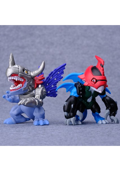 6 Digimon Model Bebek Agu Tyrannosaurus Mekanik Mavi Ejderha Canavar V-Mon Anime Modeli (Yurt Dışından)