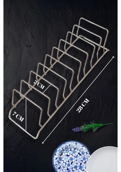 2 Adet Metal Tabak Düzenleyici 28 cm | Dolap Içi ve Tezgah Üstü Tabak Rafı fiyatları