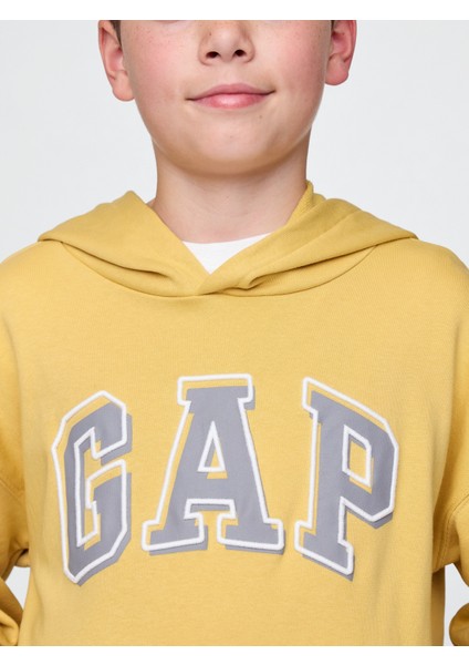 Erkek Çocuk Sarı Gap Logo Relaxed Havlu Kumaş Sweatshirt fiyatları
