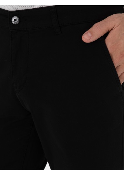 Erkek Siyah Slim Fit Pamuk Karışımlı Kanvas Pantolon 50312177-VR046 fiyatları