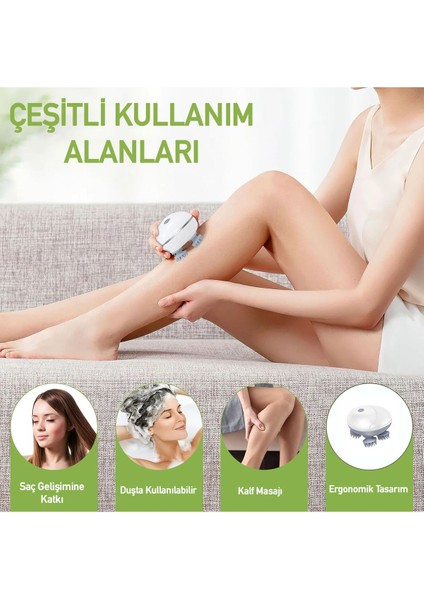 Kafa Masaj Aleti - Şarj Edilebilir 3D Kafa ve Boyun Masajı, 4 Masaj Kafalı, Şarjlı Baş Masaj Cihazı fırsatları