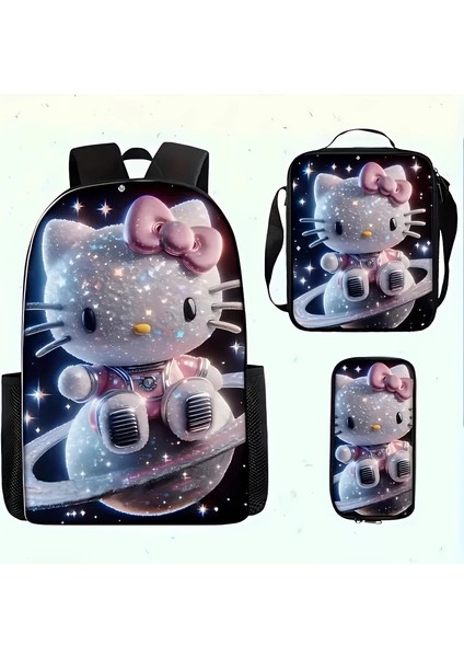 3 Parçalı Öğrenci Oxford Kumaş Sırt Çantası Postacı Çantası Kalem Kutusu (Yurt Dışından)