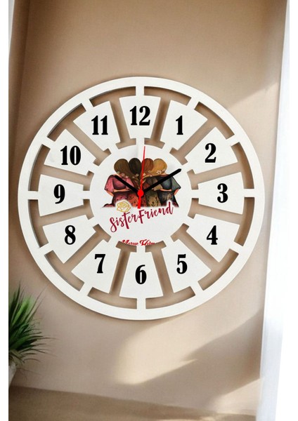 Sister Friend Duvar Saati 40CM 002
