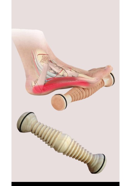 Doğal Ahşap Ayak Masaj Rulosu Foot Roller