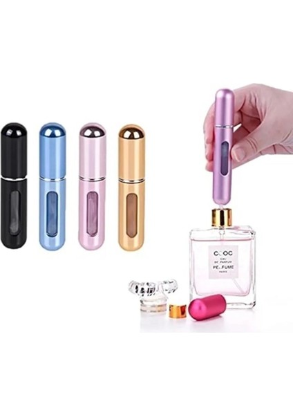 1 Adet 5ml Doldurabilir Parfüm Şişesi Seyahat Çanta Içi Mini Sprey Parfüm Şişesi Damlatmaz 1 Adet
