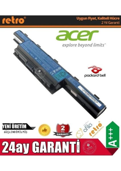 Packard Bell Easynote LV11HC, LV44HC, LV44-HC Notebook Bataryası, Laptop Pili 6 Cell