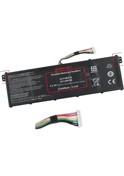 Acer Aspire 7 A715-75G-57D1 Bataryası Pili Ver.1 3-Cell 11.4V