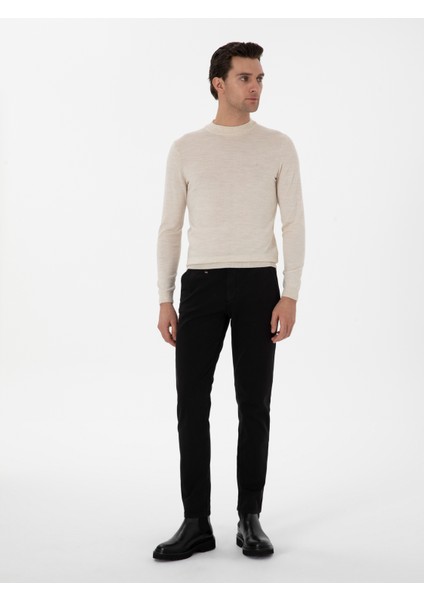 Erkek Siyah Slim Fit Kanvas Pantolon 50311593-VR046 modelleri