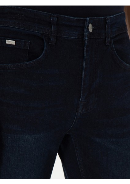 Erkek Koyu Lacivert Slim Fit Pamuk Karışımlı Jean Pantolon 50309059-VR100 indirimleri