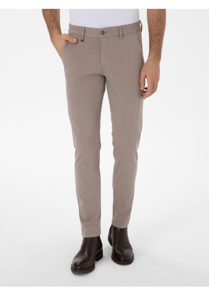 Erkek Vizon Slim Fit Kanvas Pantolon 50311593-VR052