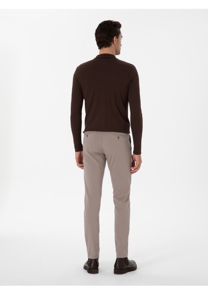 Erkek Vizon Slim Fit Kanvas Pantolon 50311593-VR052