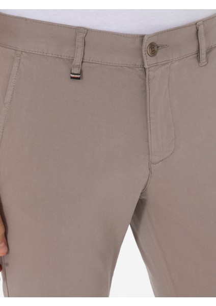 Erkek Vizon Slim Fit Kanvas Pantolon 50311593-VR052