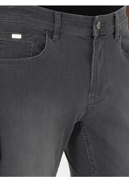 Erkek Gri Slim Fit Pamuk Karışımlı Jean Pantolon 50309058-VR024 indirimleri