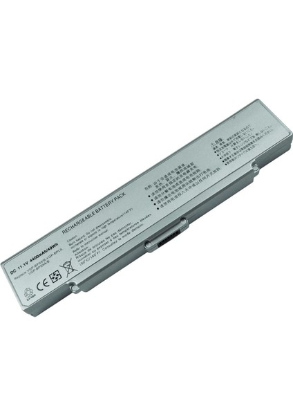 Sony VGN-CR590NBP VGN-CR62B/R Vgn-Nr Bataryası - Silver/ Gri