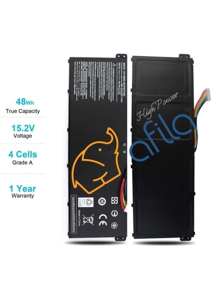 Acer Aspire ES1-572-33TK Notebook Batarya - Pili / Ver.2 - 4cell / 15.2V