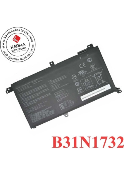 Asus Vivobook 15 X571GTA81-HN1012A81 Uyumlu Notebook Bataryası, Laptop Pili