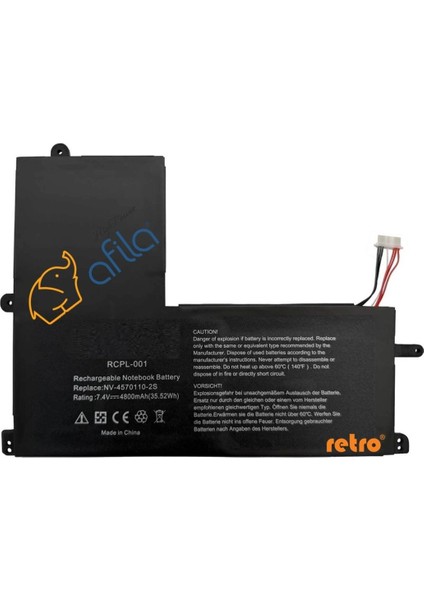 Casper Nirvana C350.5030-4E00R Notebook Bataryası, Laptop Pili - Ver.1 - Celeron