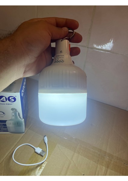 30W Şarj Edilebilir Taşınabilir LED Ampül - Beyaz Işık 6500 K fırsatları