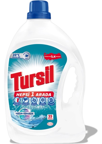 Jel Beyazlar&Renkliler Hepsi 1 Arada Sıvı Çamaşır Deterjanı Yoğun Ferahlık 2145Ml (33 Yıkama)