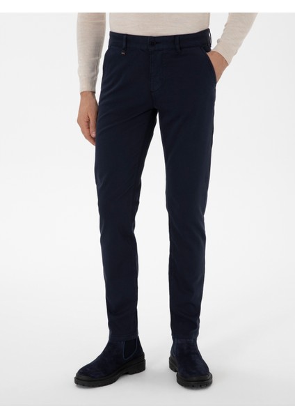 Erkek Lacivert Slim Fit Kanvas Pantolon 50311593-VR033 fiyatları