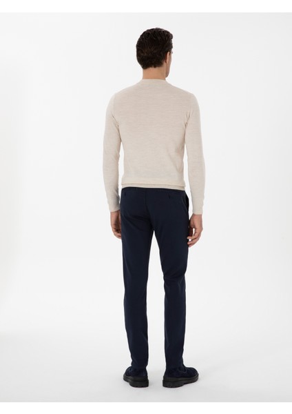 Erkek Lacivert Slim Fit Kanvas Pantolon 50311593-VR033 fırsatları