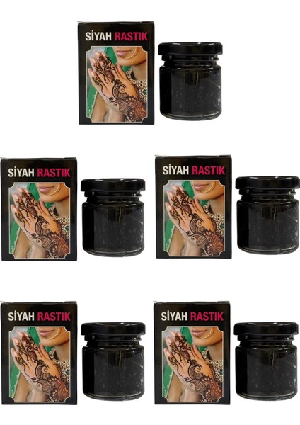 5 Adet Siyah Rastık