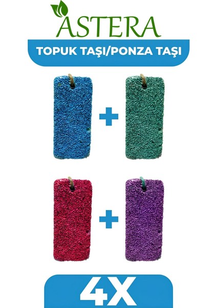 4 Adet Topuk Taşı Doğal Ponza Taşı