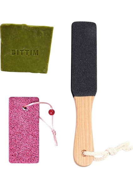 Doğal Bıttım Sabunu + Topuk Taşı + Topuk Törpüsü Set