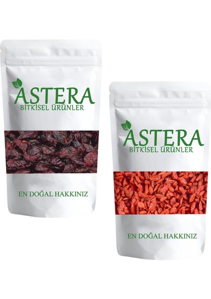 250 gr Gojiberry - 250 gr Cranberry ( Turna Yemişi )