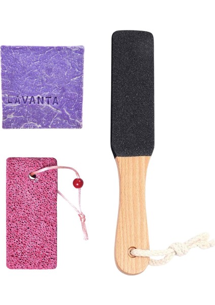 Doğal Lavanta Sabunu + Topuk Taşı + Topuk Törpüsü Set