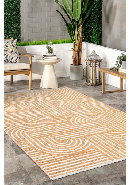 Revna Sarı Bej (Kum Beji) Yıkanabilir Halı – Kaydırmaz Taban, Pamuk Dokuma indirimleri