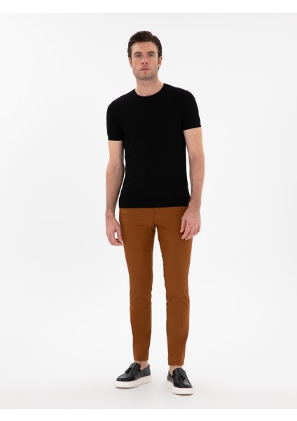 Erkek Açık Kahverengi Slim Fit Kanvas Pantolon 50287105-VR002