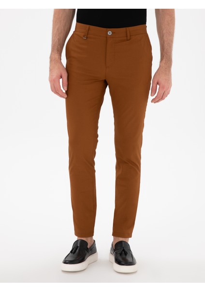 Erkek Açık Kahverengi Slim Fit Kanvas Pantolon 50287105-VR002 fiyatları