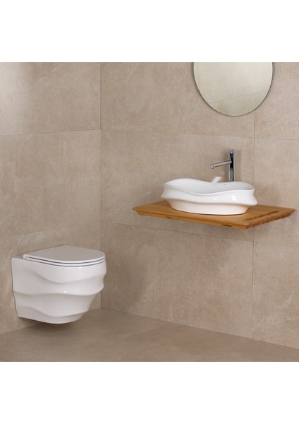 E-W3000 Tezgah Üstü Lavabo Parlak Beyaz modelleri