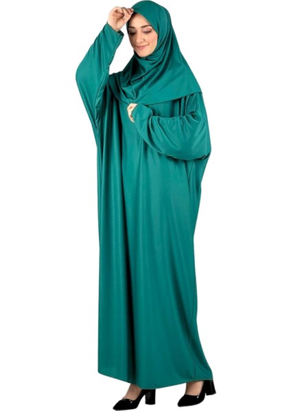 Namaz Elbisesi Eşarp Seccade Tesbih Set, Islami Giyim Takım Ferace Turban Şal