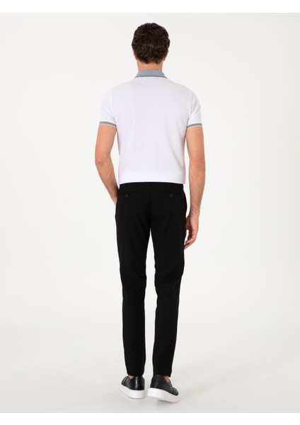 Erkek Siyah Slim Fit Kanvas Pantolon 50313881-VR046 fırsatları