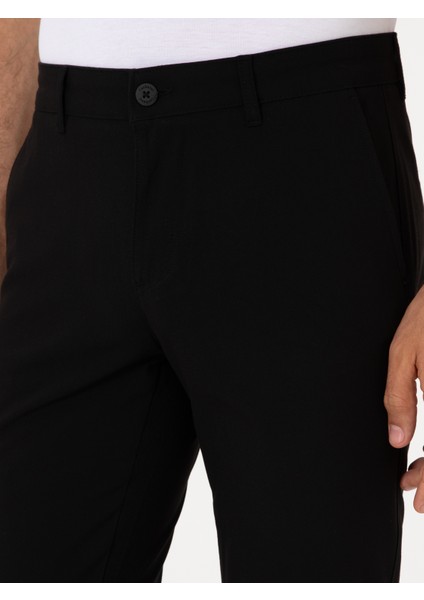Erkek Siyah Slim Fit Kanvas Pantolon 50313881-VR046 indirimleri