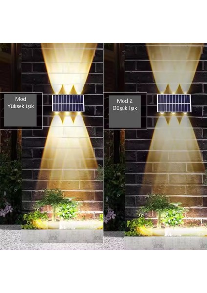 6 Adet Güneş Enerjili LED Aplik Ct 8010 - Solar Enerjili Bahçe Aydınlatma (Dış Mekan)(Günışığı) modelleri