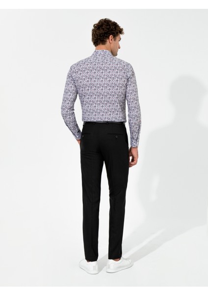 Erkek Siyah Slim Fit Kumaş Pantolon 50258512-VR046