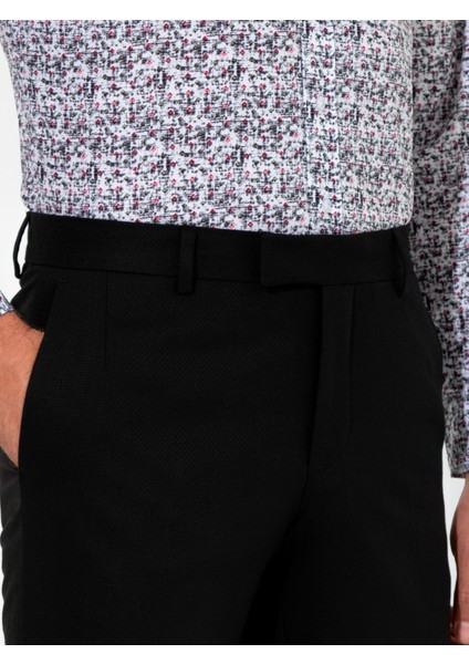 Erkek Siyah Slim Fit Kumaş Pantolon 50258512-VR046