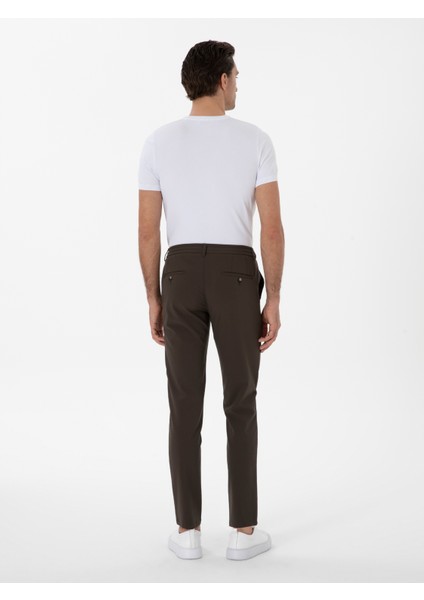 Erkek Haki Slim Fit Beli Bağcıklı Esnek Klasik Pantolon 50310507-VR027 fırsatları
