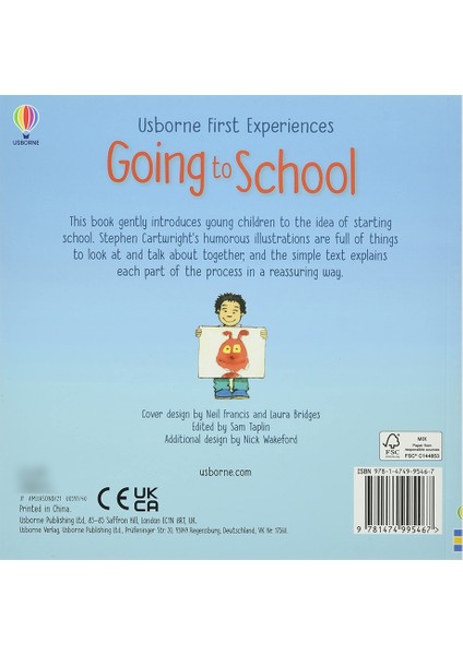 Going To School - Usborne First Experiences - Anne Civardi fiyatları