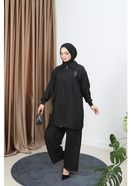 Fermuarlı Keten Takım modelleri