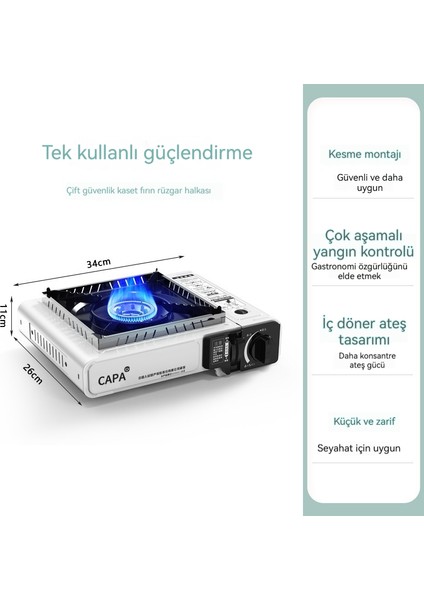 Kaset Sobası Açık Sahada Sobası Tencere Sobası Taşınabilir Kart Manyetik Soba Kamp Sobası (Yurt Dışından)