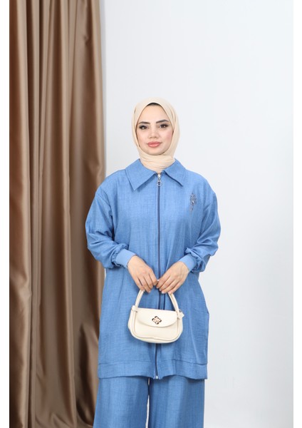 Fermuarlı Keten Takım indirimleri