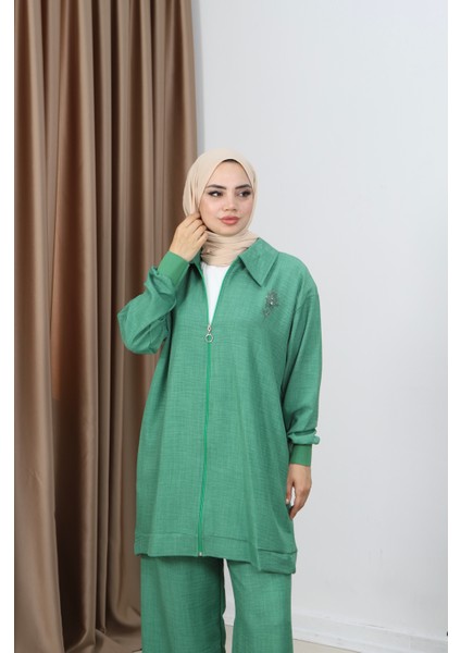 Fermuarlı Keten Takım indirimleri